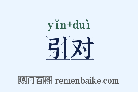 引对是什么意思的图片